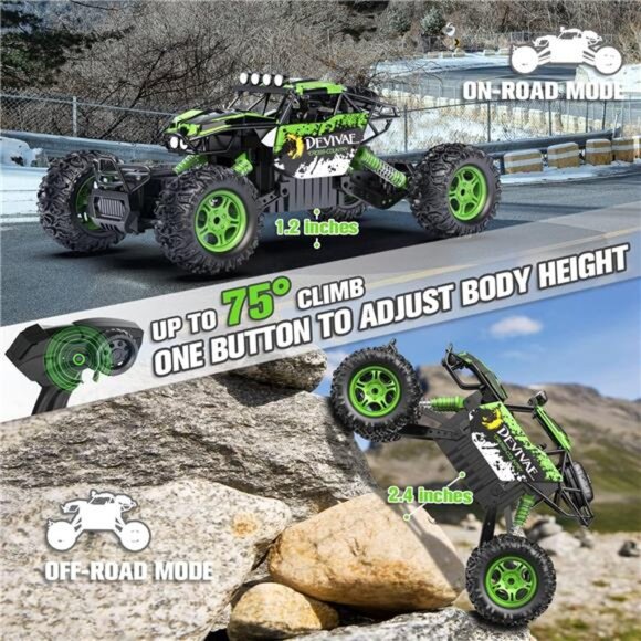 1:12 Large RC Cars for Boys with Upgraded Lifting Function, 2.4GHz 4WD Car Toy - Picture 2 of 7